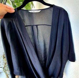 Trina Turk silk crosover blouse